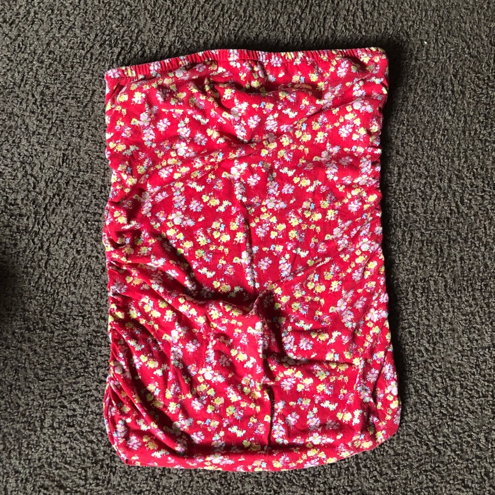 Eyelash Couture Red Floral Tube Top
